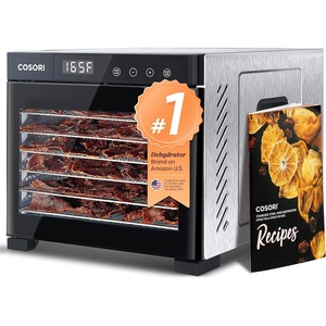 Cosori Food Dehydrator, 10 Stainless Steel Trays with 7.4 ft² Drying Space(Black)