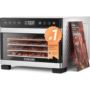 Cosori Food Dehydrator, 10 Stainless Steel Trays with 7.4 ft² Drying Space(Silver)