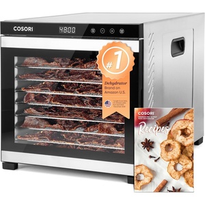 Cosori Food Dehydrator, 10 Stainless Steel Trays with 7.4 ft² Drying Space(Silver-XL)